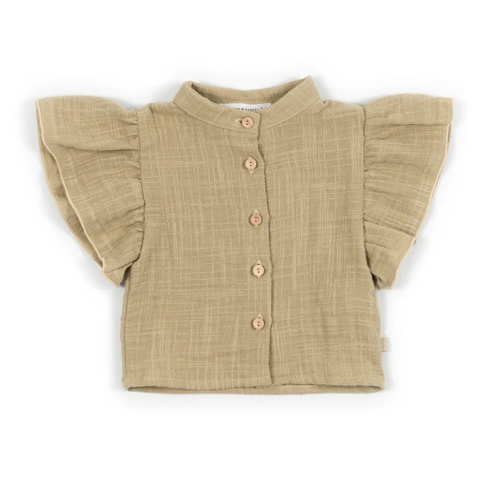 Camicia bimba Lino Look