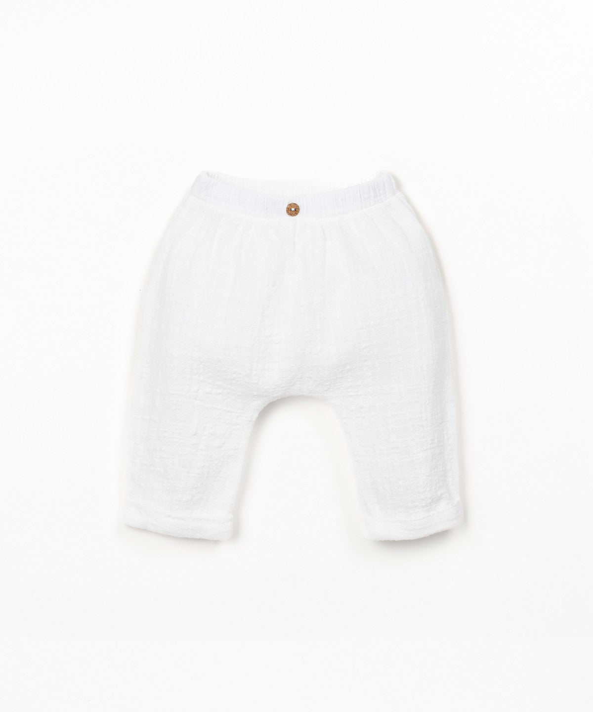 Pantaloni in tessuto con bottone decorativo in cocco