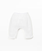 Pantaloni in tessuto con bottone decorativo in cocco
