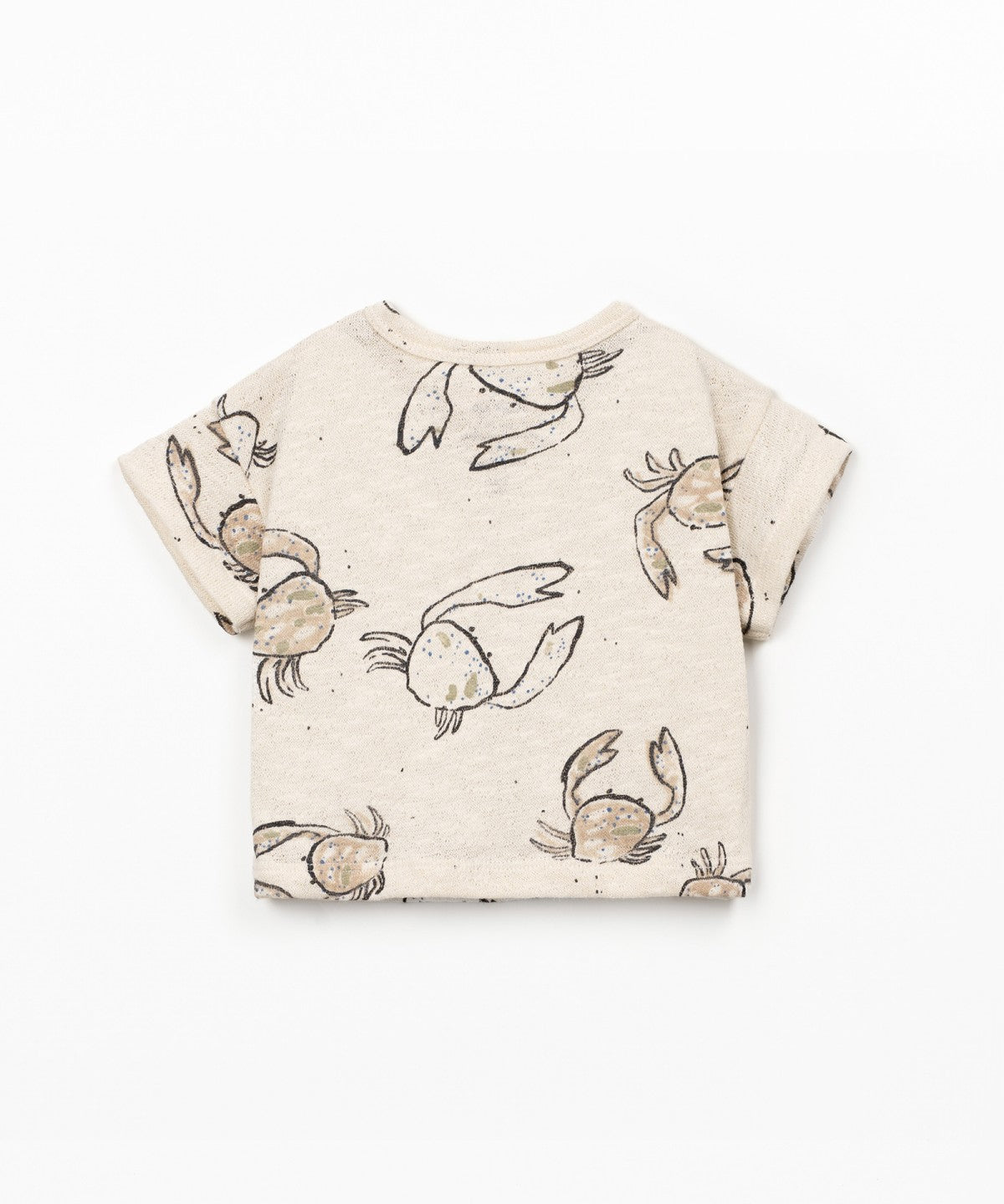 T-shirt in cotone biologico con stampa di granchi