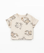 T-shirt in cotone biologico con stampa di granchi