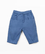 Pantaloni in lino con vita elastica