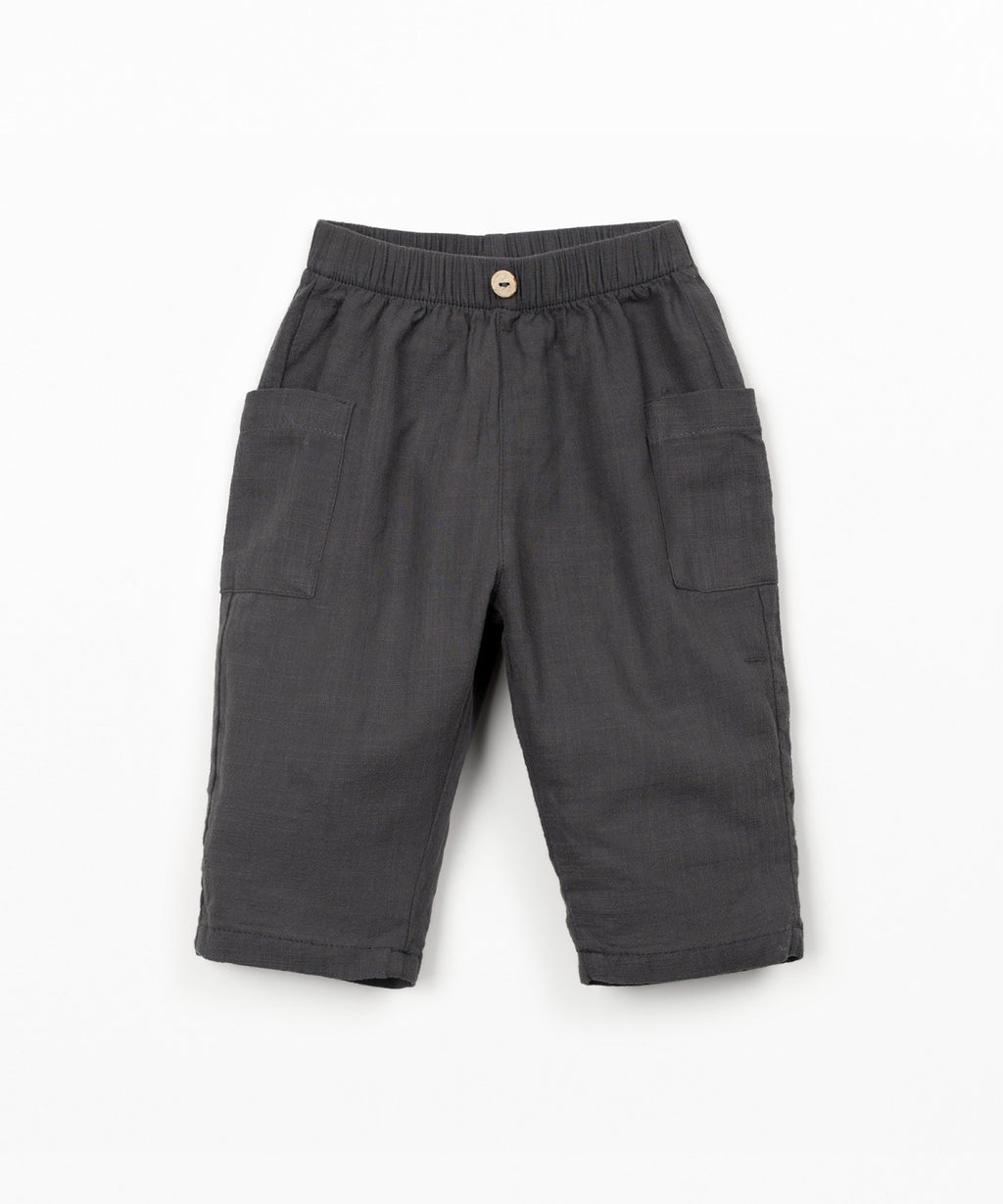 Pantaloni in tessuto con fibre naturali