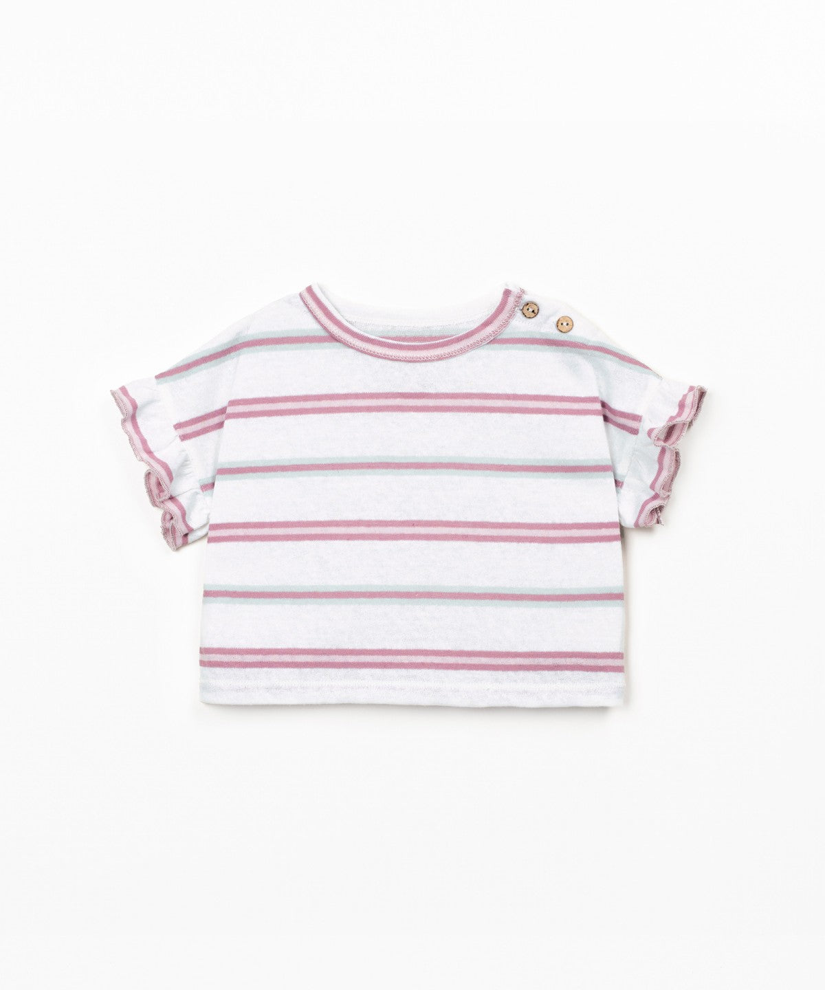 T-shirt con apertura sulla spalla