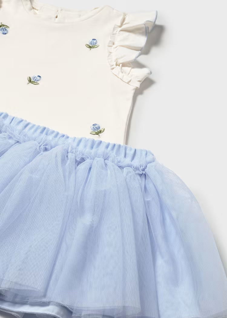 Completo gonna tulle e maglietta con volant