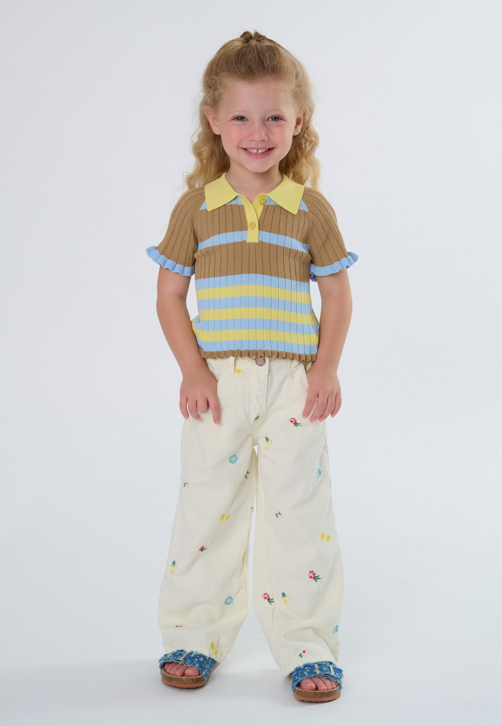 Jeans Fiori White