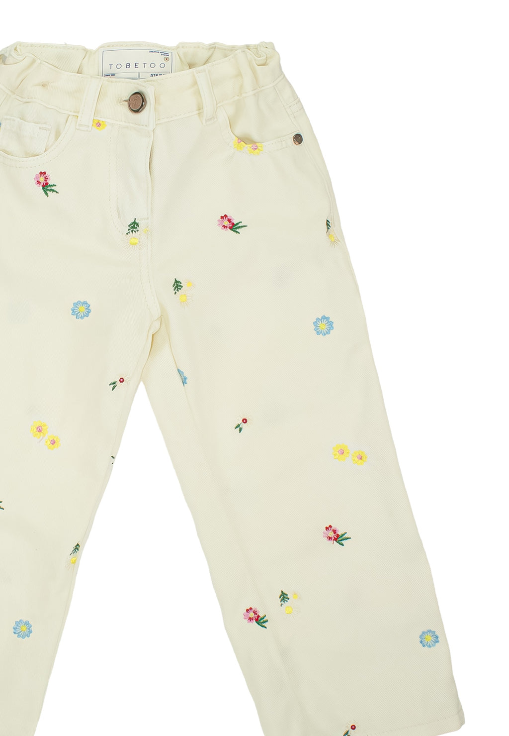 Jeans Fiori White