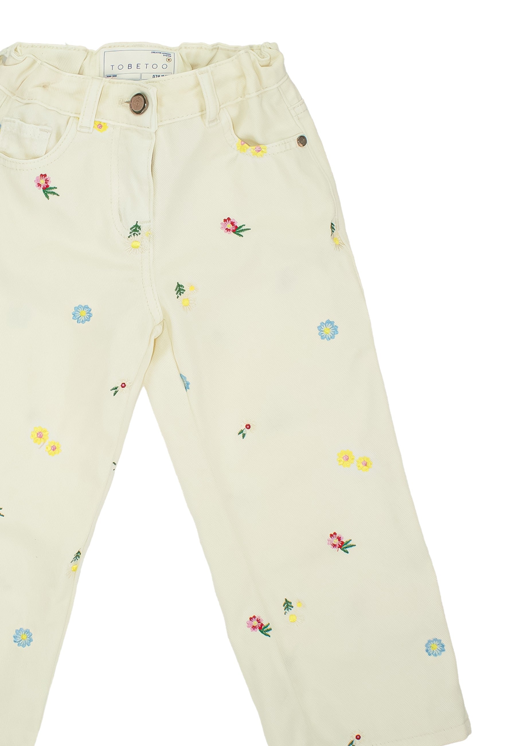 Jeans Fiori White