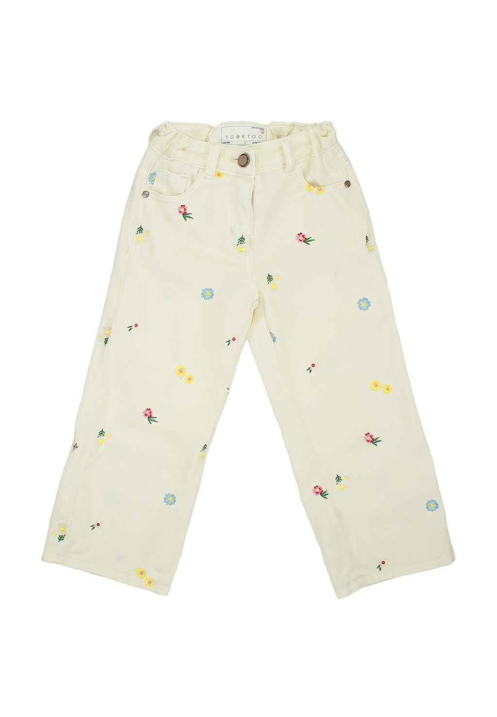 Jeans Fiori White