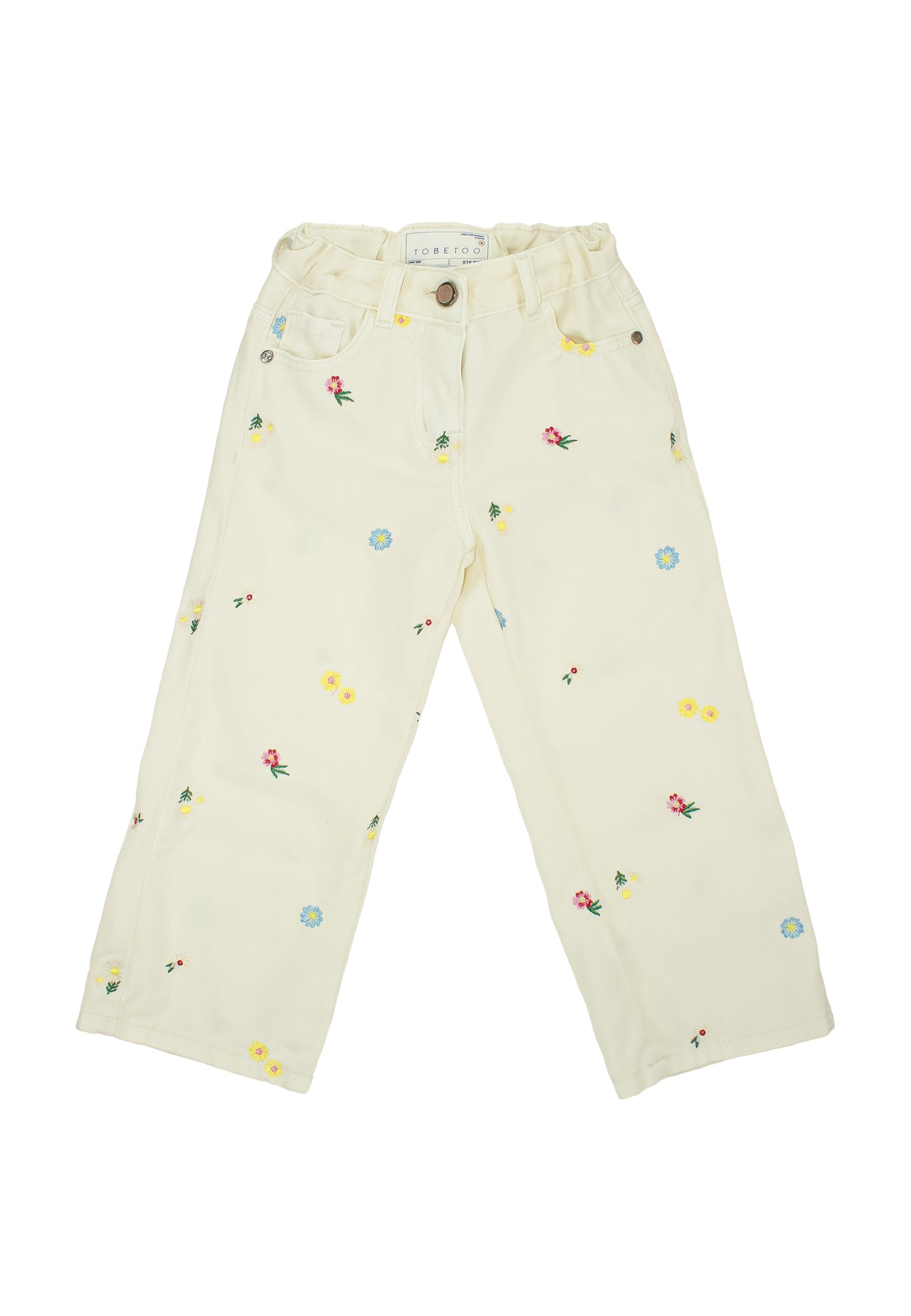 Jeans Fiori White