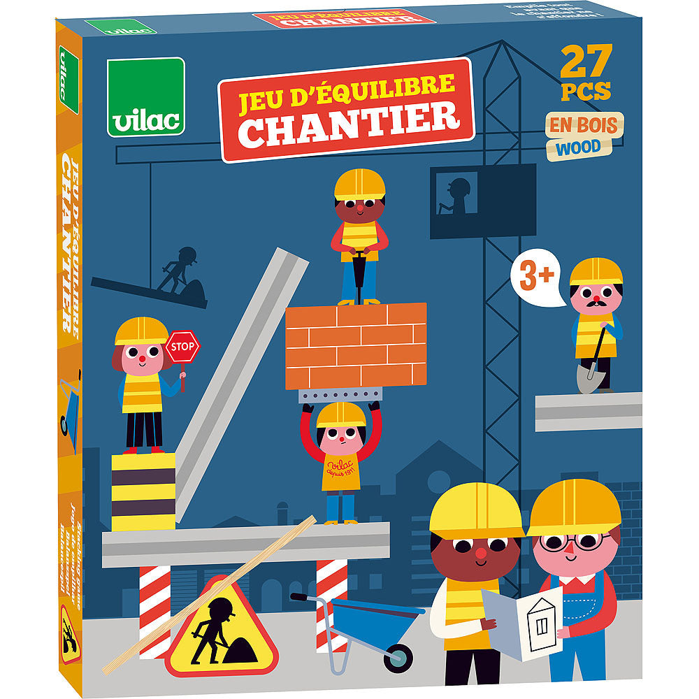 Gioco di equilibrio del cantiere edile 3+